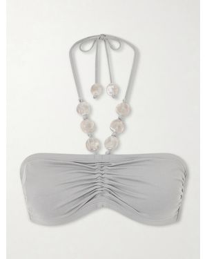 Eres Lana Bead-Embellished Bikini Top - Gray