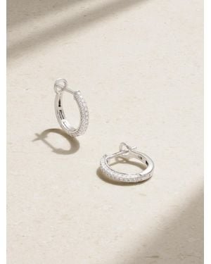 Roxanne First Boucles D'Oreilles En Or Blanc 14 Carats (585/1000) Et Diamants - Neutre