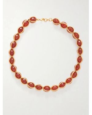 Jil Sander Tone Agate Beaded Necklace - Pink