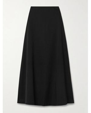 Matteau Organic Cotton-Blend Twill Maxi Skirt - Black