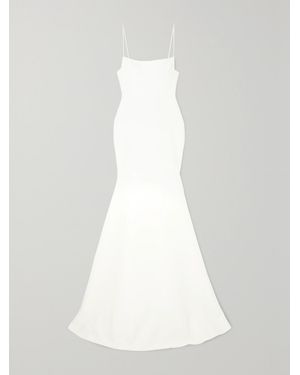 Alex Perry Eliza Satin-Crepe Gown - White