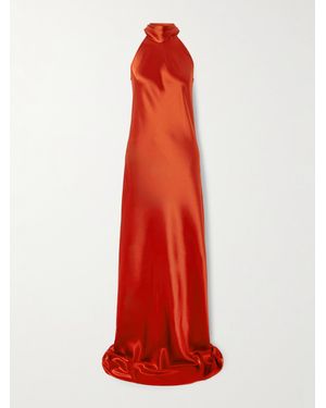 Galvan London Sienna Neckholder-Robe Aus Satin - Rot
