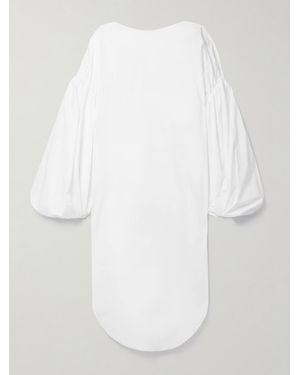 KHAITE Zelma Oversized-Midikleid Aus Baumwollsatin - Weiß