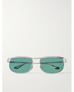 Jacques Marie Mage Melville D-Frame- And-Tone Metal Sunglasses - Green