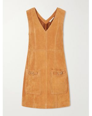 Ulla Johnson Sloane Suede Mini Dress - Brown