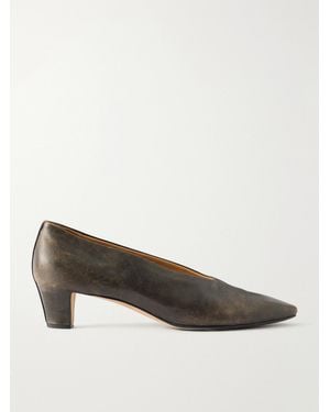 Calvin Klein Bri Leather Court Shoes - Brown