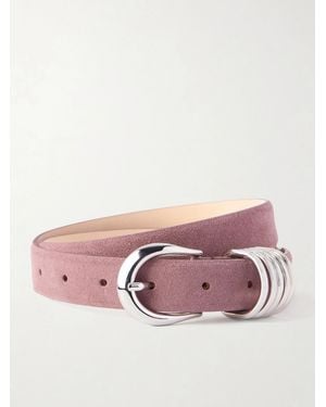 DEHANCHE 2.5 Cm Hollyhock Suede Belt - Pink