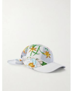 Gucci Printed Silk-Twill Baseball Cap - White