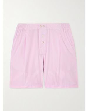 SEBLINE Shorts Aus Baumwollpopeline Mit Falten - Pink