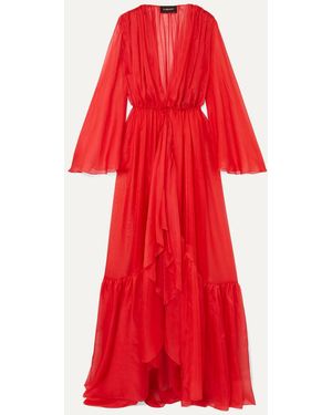 Rasario Ruffled Silk-chiffon Jacket - Red