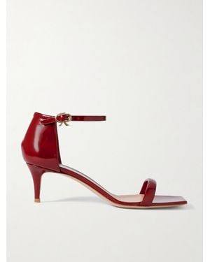 Gianvito Rossi Rhys 55 Patent-Leather Sandals - Pink
