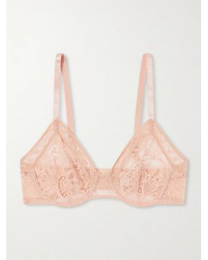 Eres Somptueuse Lace Underwired Balconette Bra - Natural