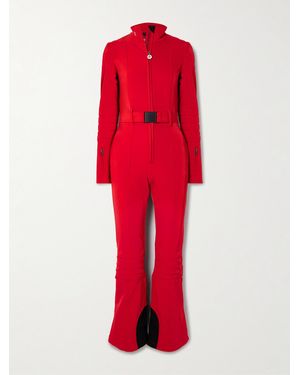 Perfect Moment Jg Belted Padded Down Ski Suit - Red