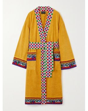 Dolce & Gabbana Printed Cotton-Terry Robe - Gelb