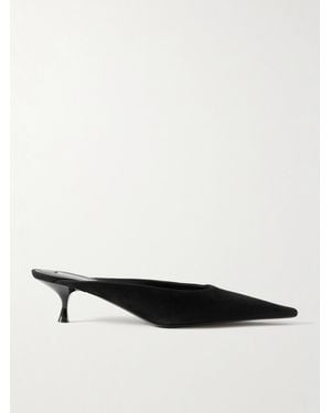 Victoria Beckham Sloan Suede Mules - White