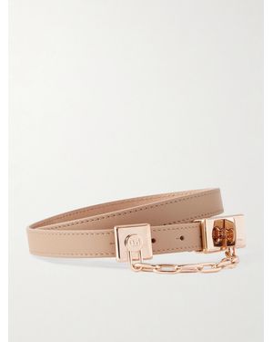 Gabriela Hearst Lock Chain-Detailed Leather Belt - Natural