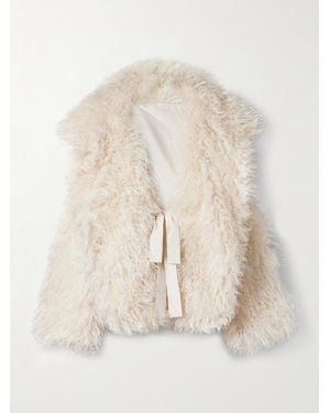 Norma Kamali Sleeping Bag Fleece Coat - Natural