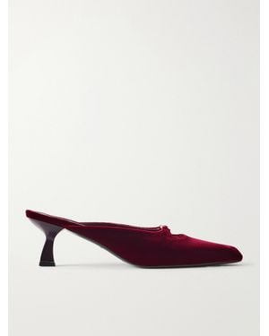 NODALETO Dona Ruby 50 Crystal-Embellished Velvet Mules - Purple