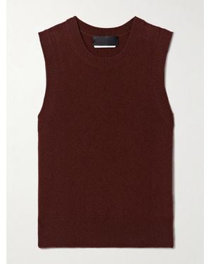Nili Lotan May Cropped Cashmere Tank - Brown