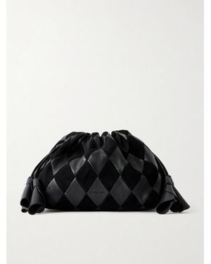 Zimmermann Cloud 91 Medium Suede And Leather Clutch - Black