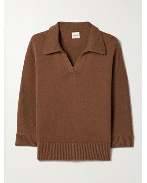 KHAITE Herve Kaschmirpullover Mit Polokragen - Braun