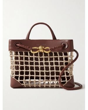 Bottega Veneta Andiamo Small Leather And Rope Tote - Brown