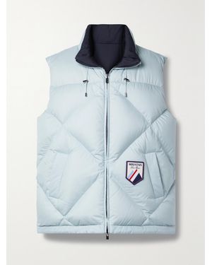 Loro Piana Silas Reversible Hooded Quilted Shell Down Gilet - Blue