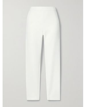 Brandon Maxwell Crepe Slim-Leg Trousers - White