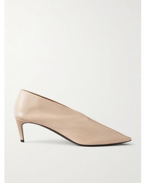KHAITE Miriam Leather Court Shoes - Natural