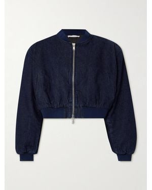 Frankie Shop Micky Padded Denim Bomber - Blue
