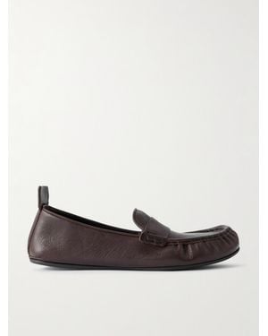 Acne Studios Loafers Aus Strukturiertem Leder - Weiß