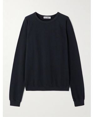 ÉTERNE Oversized-Sweatshirt Aus Baumwoll-Jersey Mit Stickerei - Blau