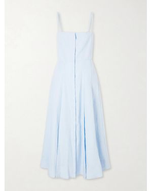 Gabriela Hearst Magritte Linen Midi Dress - Blue