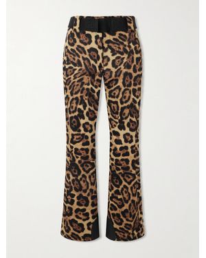 Goldbergh Minou Belted Leopard-Print Ski Trousers - Natural