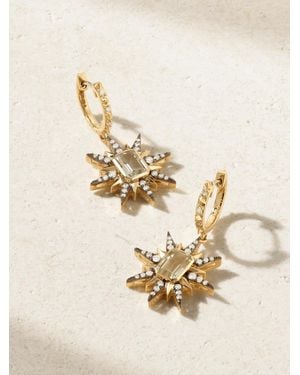 Marlo Laz Starburst Ohrringe Aus 14 Karat Mit Amethysten Und Diamanten - Natur