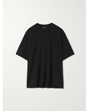 Theory Oversized Cotton-Jersey T-Shirt - Black