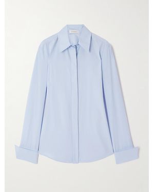 Sportmax Cotton-Poplin Shirt - Blue