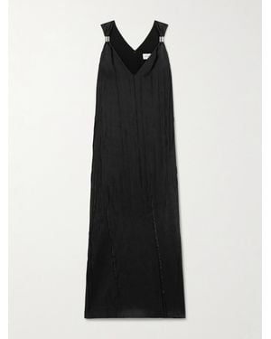 Brandon Maxwell The Keke Midikleid Aus Satin - Schwarz