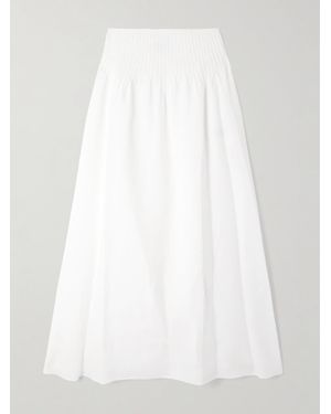Gabriela Hearst Penelope Linen Midi Skirt - White