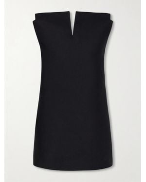 Balenciaga Vareuse Draped Scuba Mini Dress - Black