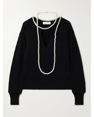 Zimmermann Crush Wollpullover Mit Kunstperlen - Schwarz