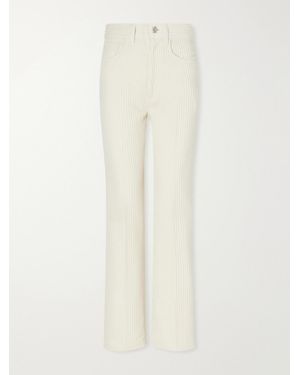 AURALEE Wool And Cashmere-Blend Corduroy Straight-Leg Pants - White