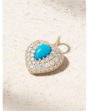 Jacquie Aiche Puffy Heart 14-Karat, Diamond And Pendant - Blue