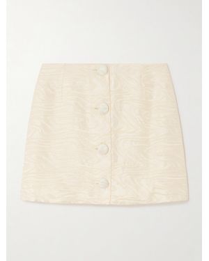 D'Estree Lucio Fil Coupé Mini Skirt - Natural