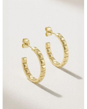 Jennifer Meyer Small Square 18-Karat Hoop Earrings - White
