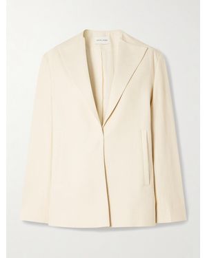 Loulou de Saison Rocco Textured Cotton-Blend Twill Blazer - Natural