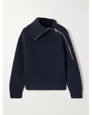 Dries Van Noten Pull En Laine Côtelée Talima - Bleu