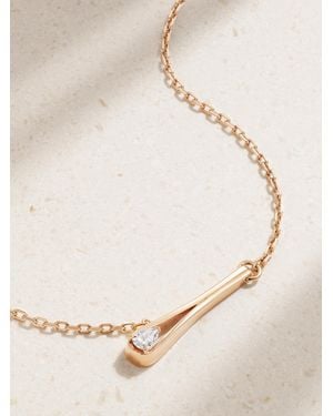 Repossi Serti Inversé 18-Karat Rose Diamond Necklace - Natural