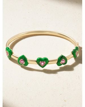 Emily P. Wheeler Bracelet Jonc En Or 18 Carats (750/1000) Recyclé, Maw Sit Sit Et Saphirs - Bleu