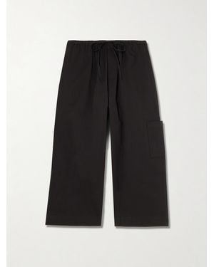 Deiji Studios Mid Pocket Organic Cotton Tapered Trousers - Black